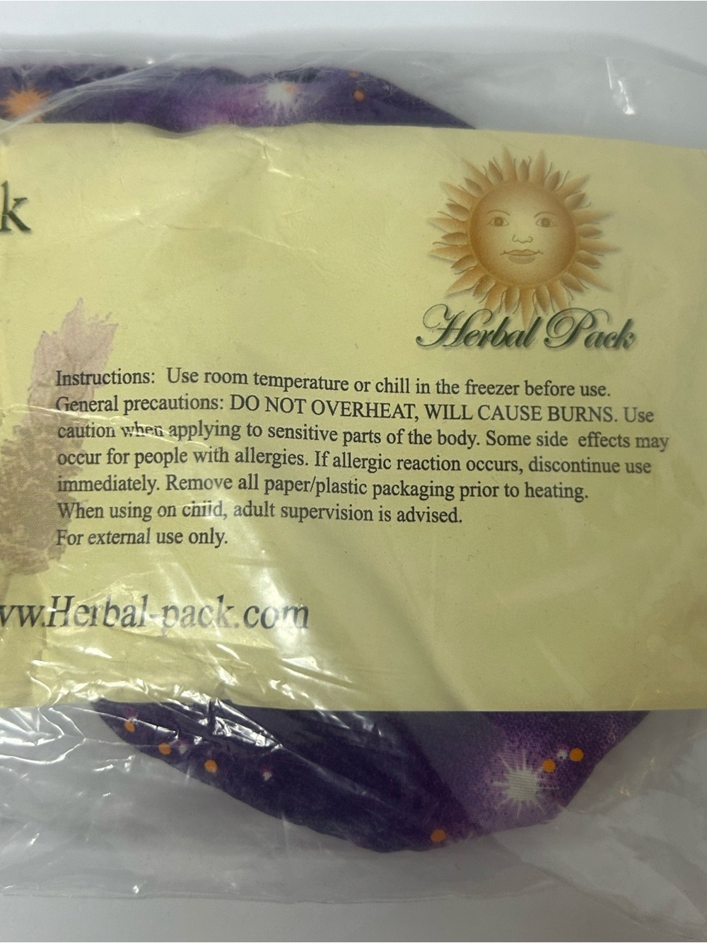 Lavender Eye Aromatherapy Pillow Comfort Spa Purple Moon Sun New in packaging - Picture 3 of 5